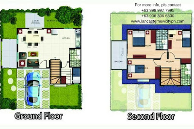 Floor Plan - Alexandra Single Attached House in Lancaster New City Cavite